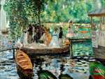 Renoir's La Grenouillere (the Frogpond) is remarkably similar to Monet's work of the same name.