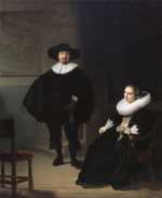 A lady and gentleman in black by Rembrandt, 1633, 1990: stolen from Isabella Stewart Gardner Museum