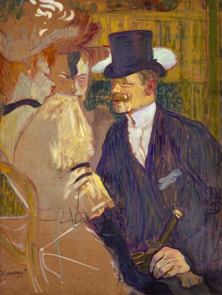 The Englishman at the Moulin Rouge, 1892, Henri de Toulouse-Lautrec, oil on cardboard, Metropolitan Museum of Art