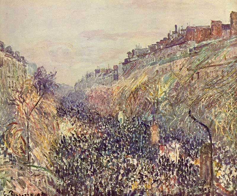 Pissarro's Boulevard Montmartre at Mardi Gras