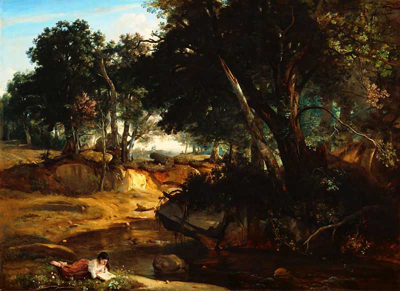 View of the Forest of Fontainebleau, by Camille Corot in 1830