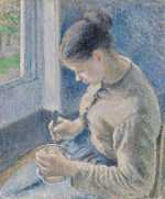 1881: Pissarro paints Young Peasant Having Her Coffee (1881). This is notable because it shows women going about their everyday activities and his focus is on the rural workers and the dignity with which they carry themselves in their work instead of painting the wealthy Parisians. 