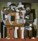 Pablo Picasso, 1921, Nous autres musiciens (Three Musicians), oil on canvas, 204.5 × 188.3 cm, Philadelphia Museum of Art (© PD-US)