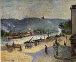 'The Quays at Rouen' (1883) by Camille Pissarro