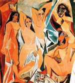 'The girls of Avignon' by Picasso in 1907, Museum of Modern Art (MoMA), New York City, NY, US