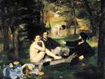 Manet's Lunch on the Grass (Dejuner Sur l'Herbe) caused uproar when it was shown at the Salon des Refuses in 1863