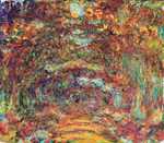 Similar tones are seen in Monet's Path under the Rose Aches, also painted in 1922.