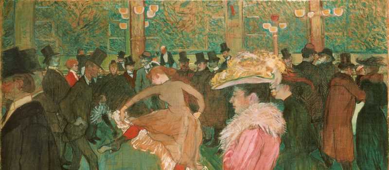 At the Moulin Rouge 1890, Henri de Toulouse-Lautrec, oil on canvas, Philadelphia Museum of Art
