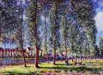 Lane of Poplars at Moret by Alfred Sisley, 1888, private collection