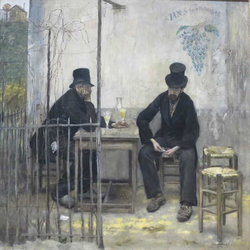 ‘Les Déclassés’ or 'the Absinthe Drinkers’ by Raffaëlli, who was also praised by critics and visitors to this exhibition.