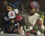 Bazille's Black Woman with Peonies (1870) is an incredible painting which is reminiscent of Manet’s Olympia, the masterpiece that set impressionism on its course. 