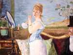 Manet's Nana, a painting of a well-known Mistress, was rejected by the Salon in 1877 and thereafter displayed in an art dealer's window (where it nearly caused a riot!)