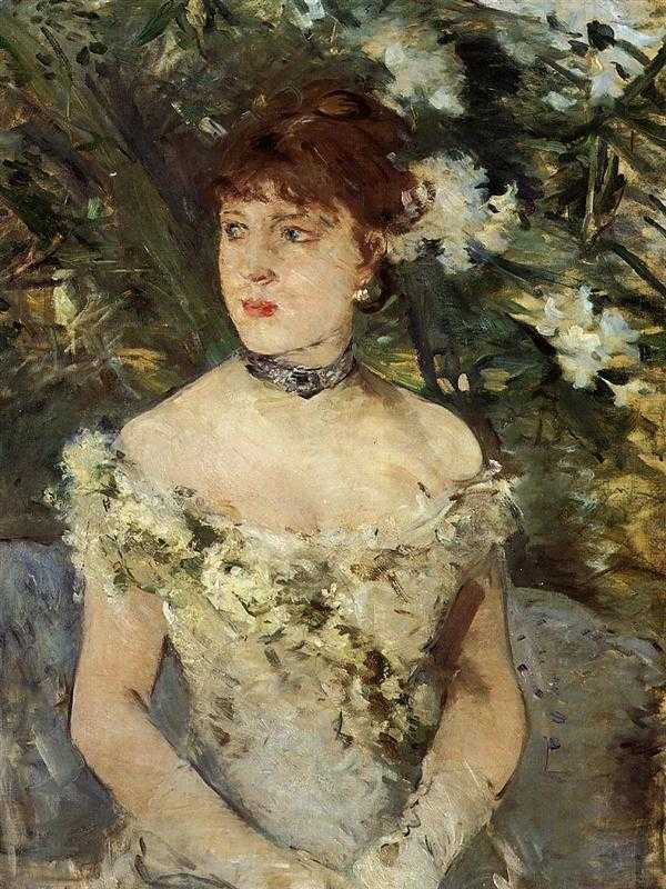 Young girl in a ball gown by Berthe Morisot in 1879