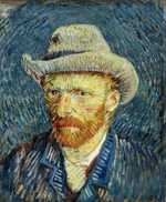 Self-Portrait with Grey Felt Hat by Vincent Van Gogh, Winter 1887–88. Van Gogh Museum, Amsterdam