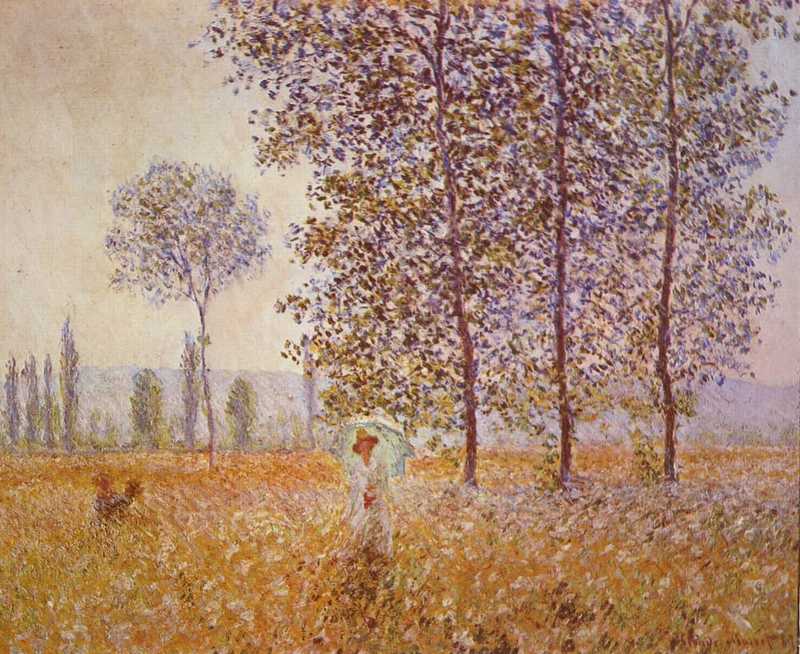 Poplars in the Sun by Monet in 1887