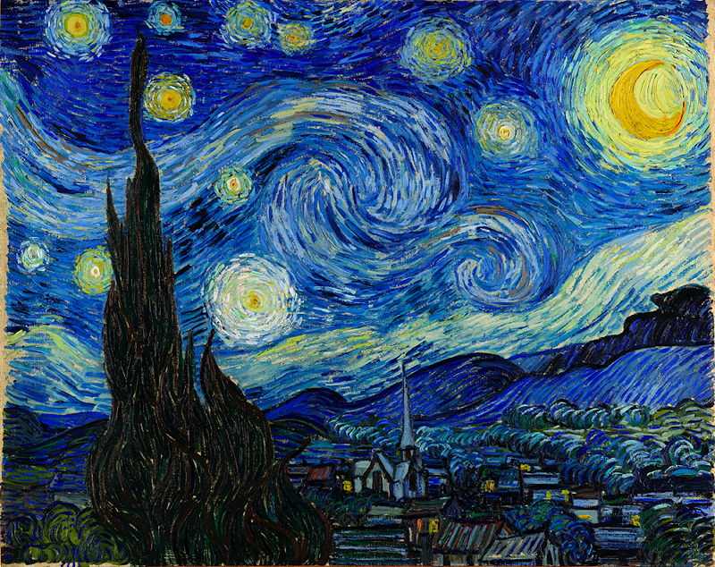 Vincent Van Gogh's famous 'The Starry Night', painted in June 1889. Museum of Modern Art, New York