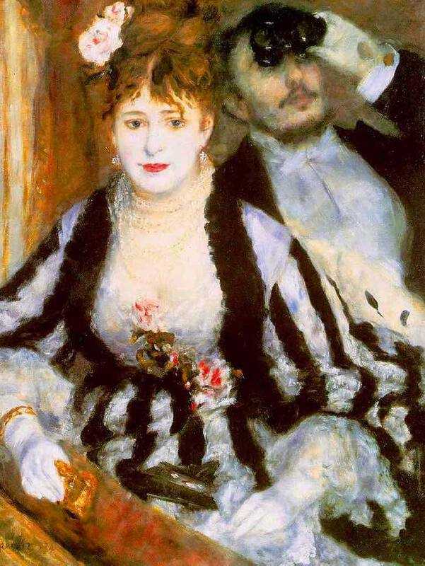 Renoir's La Loge (The Theatre Box) is another painting of joy