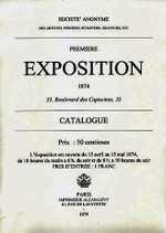 The cover of the catalog of the first impressionist exhibition in 1874