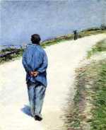 'Homme portant une blouse', by Gustave Caillebotte (1848–1894), date unkown, oil on canvas