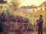 Renoir's painting of Monet at work in his garden at Argenteuil