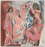 Pablo Picasso, Les Demoiselles d'Avignon, 1907, considered to be a major step towards the founding of the Cubist movement (© PD-US)