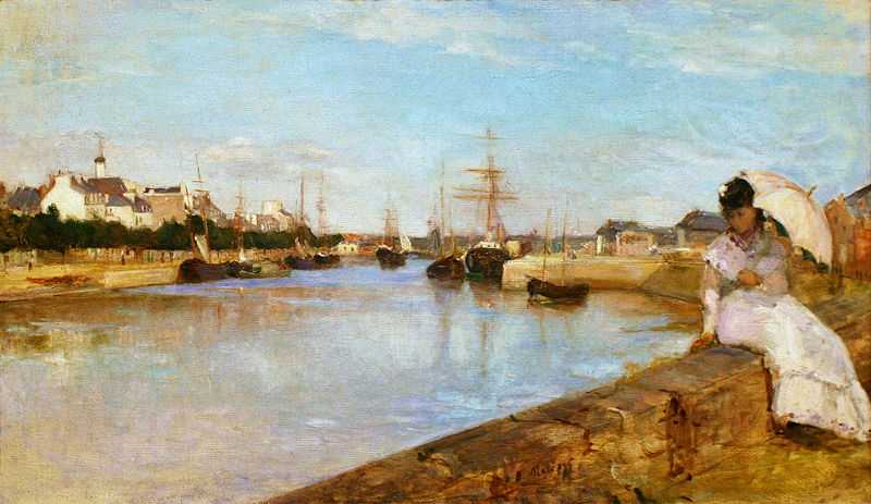 'The Harbor at Lorient' painted by Berthe Morisot in 1869, National Gallery of Art