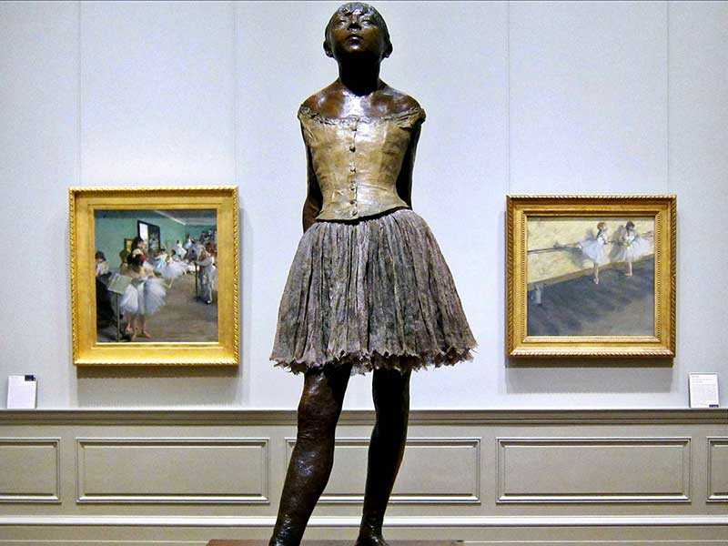 The Little Fourteen-Year-Old Dancer is a sculpture c. 1880 by Edgar Degas of a young student of the Paris Opera Ballet dance school, a Belgian named Marie van Goethem.