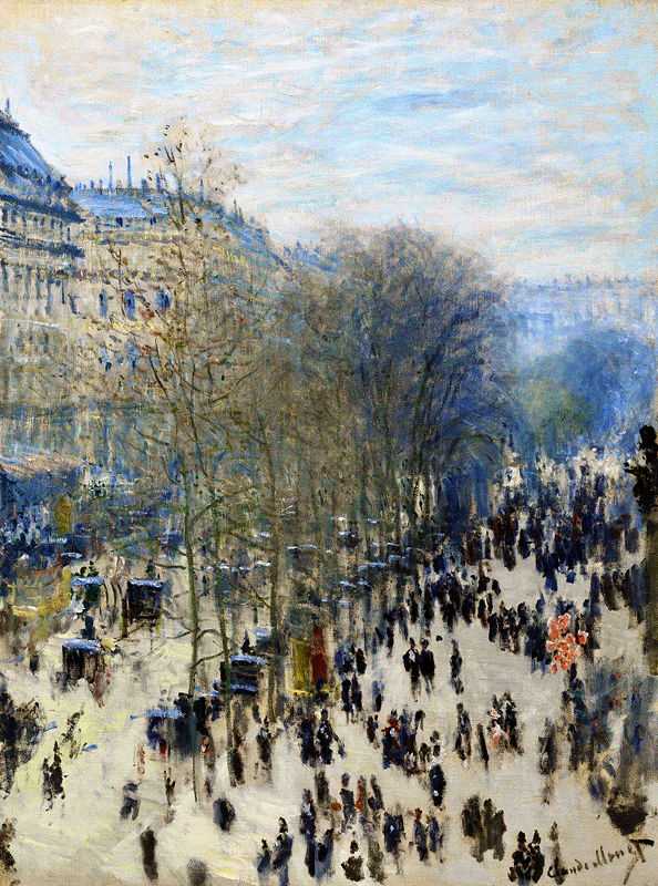 'Boulevard des Capucines' by Claude Monet ca. 1873-74, currently at Nelson-Atkins Museum of Art, Kansas City