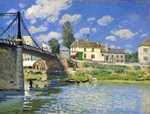 'Bridge at Villeneuve-la-Garenne', painted by Alfred Sisley in 1872