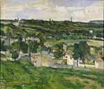 Painting of View of Auvers-sur-Oise by Paul Cézanne, between circa 1879 and circa 1880, Ashmolean Museum (stolen on Dec 31 1999)