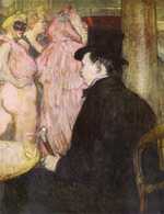 Maxime Dethomas at the Opera Ball by Henri de Toulouse-Lautrec in 1896