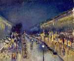Pissarro's Boulevard Montmatre at Night.