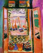 1905: Matisse spends summer in Collioure where his ideas give birth to fauvism and paints "Open Window Collioure"