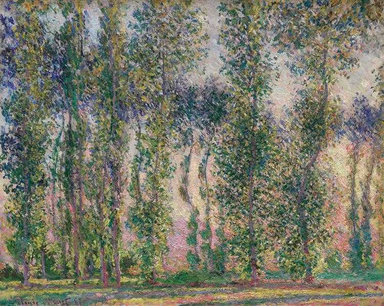 Poplars at Giverny by Monet in 1888