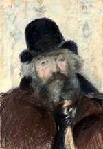 Ludovic Piette's portrait by Camille Pissarro c.1875