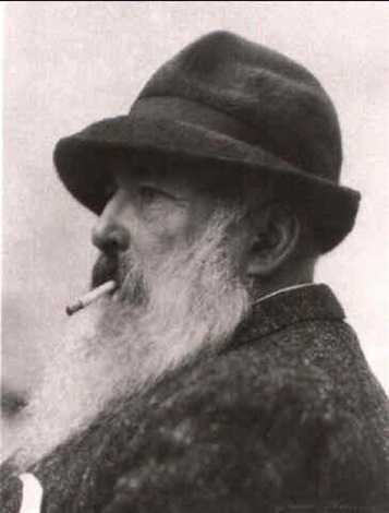 A picture of an 80 year-old Claude Monet, taken in 1920