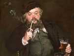 Manet's 1873 work Le Bon Boc: a working man smoking his pipe and drinking in a cafe!