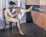 Caillebotte's Man Drying His Leg from 1884