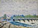 Alfred Sisley's Molesey Weir (1874)
