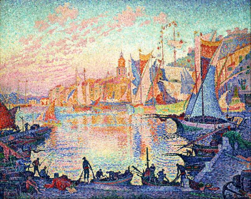 'The Port of Saint-Tropez' by Signac in 1901, currently at National Museum of Western Art, Tokyo
