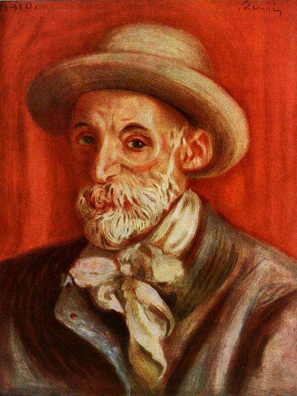 A self-portrait painted by Renoir when he was an old man.