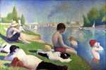 Georges Seurat's Bathers at Asnieres is a good example of the pointillist movement