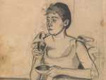 Mary Cassatt's drawing entitled After Dinner with Coffee