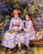 'The Daughters of Paul Durand Ruel (Marie Theresa and Jeanne)', by Pierre-Auguste Renoir in 1882, Chrysler Museum of Art, Norfolk, VA, USA