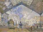 One of Monet's 16 paintings of the Gare Saint-Lazare