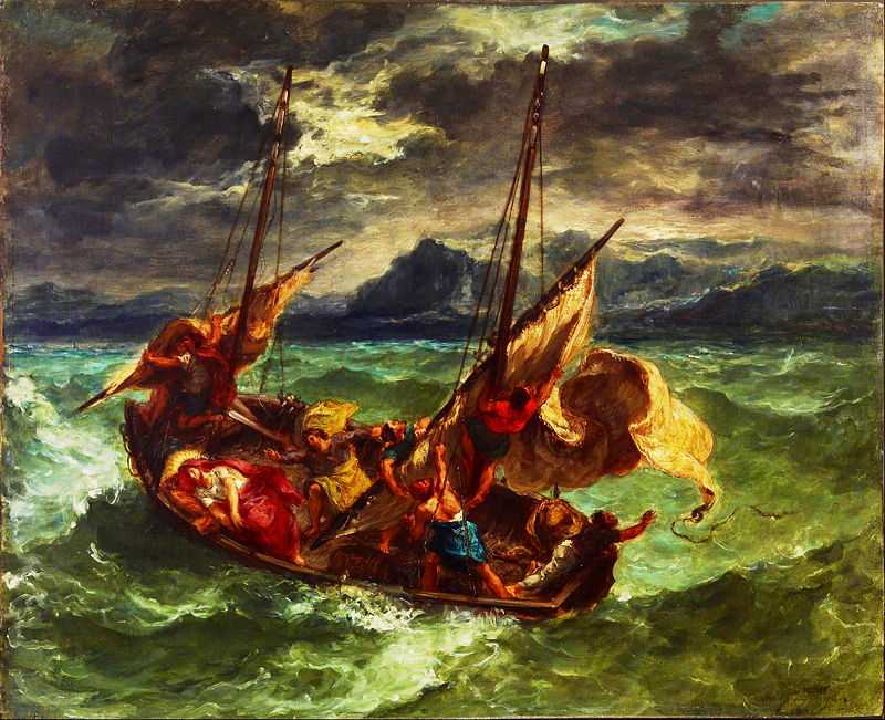 Christ on the Sea of Galilee, painted by Eugene Delacroix in 1854