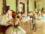 Edgar Degas loved and was given special access to the Parisian Ballet, where he painted Dancing Class