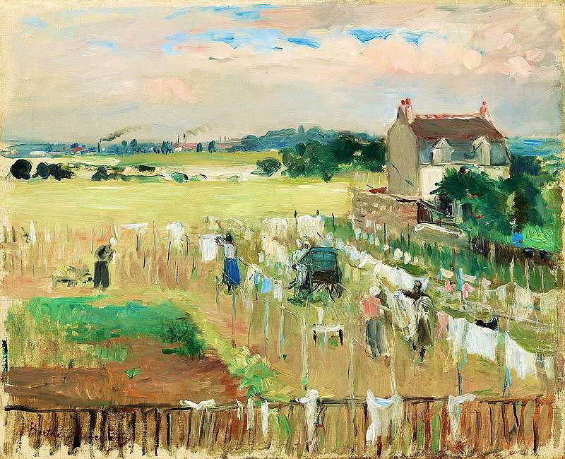 Berthe Morisot's Hanging the Laundry out to Dry