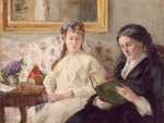 Berthe Morisot's The Mother and Sister of the Artist, shown at the first impressionist exhibition.
