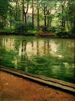 'The Yerres, Effect of Rain' by Gustave Caillebotte (1848–1894) in 1875, oil on canvas